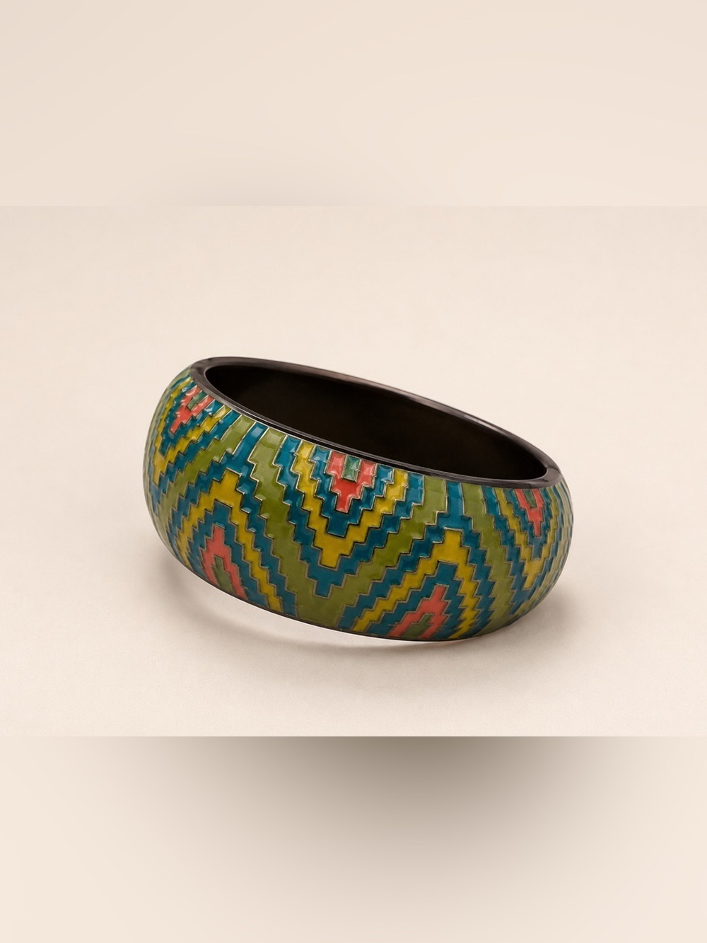 Southwestern-Inspired Geometric Bangle Bracelet